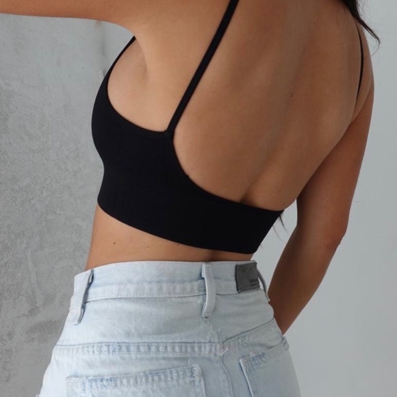3 Low Back Bralette Crop Top Set - Picture 4 of 10